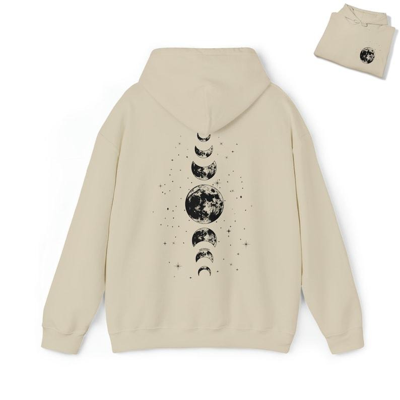 Moon Phases Hoodie, Mystical Moon Phase Hoodie and Sweater; T-shirt Sweatshirt | HypeCrazeTee.com