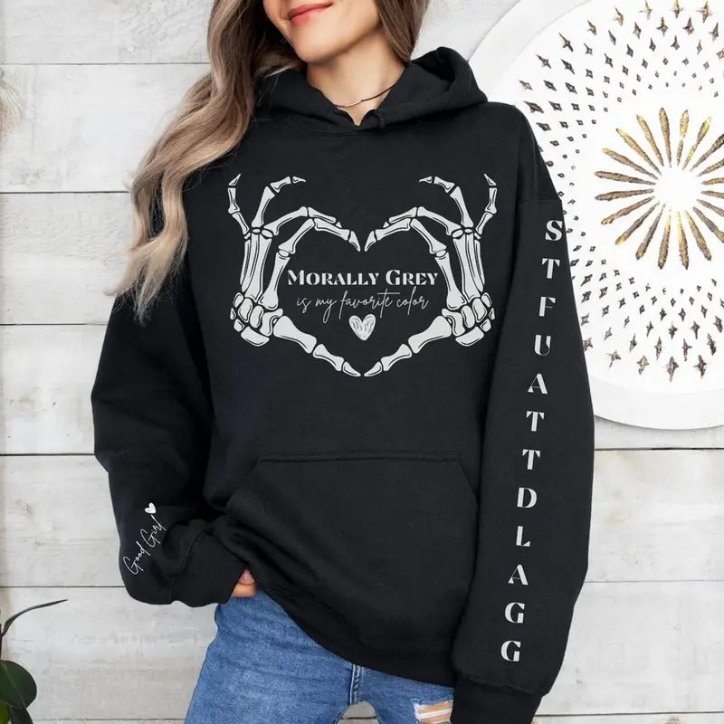 Morally Grey Dark Romance Hoodie, STFUATTDLAGG Hoodie, Good Girl Hoodie, Dark Romance Womenswear Sweatshirt, Bookish...