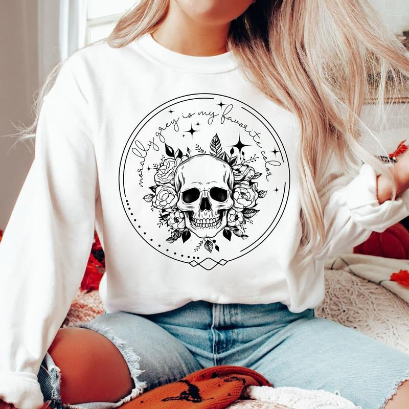 Morally Grey Sweatshirt, Dark Romance Hoodie, Bookish Tee, Booktok Merch, Gift for Readers, Morally Grey is My Favorite...