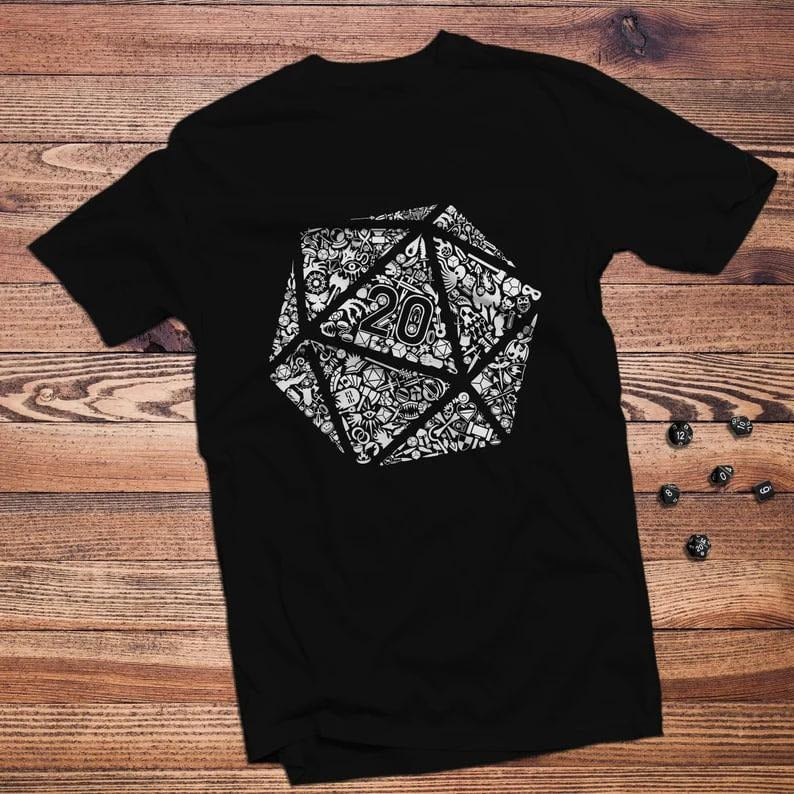 Mosaic D20 dnd Shirt | Dungeons & Dragons | Gifts for geeks | Dungeon master (dm) gifts | Geeky dnd shirt Hoodie, Sweatshirt