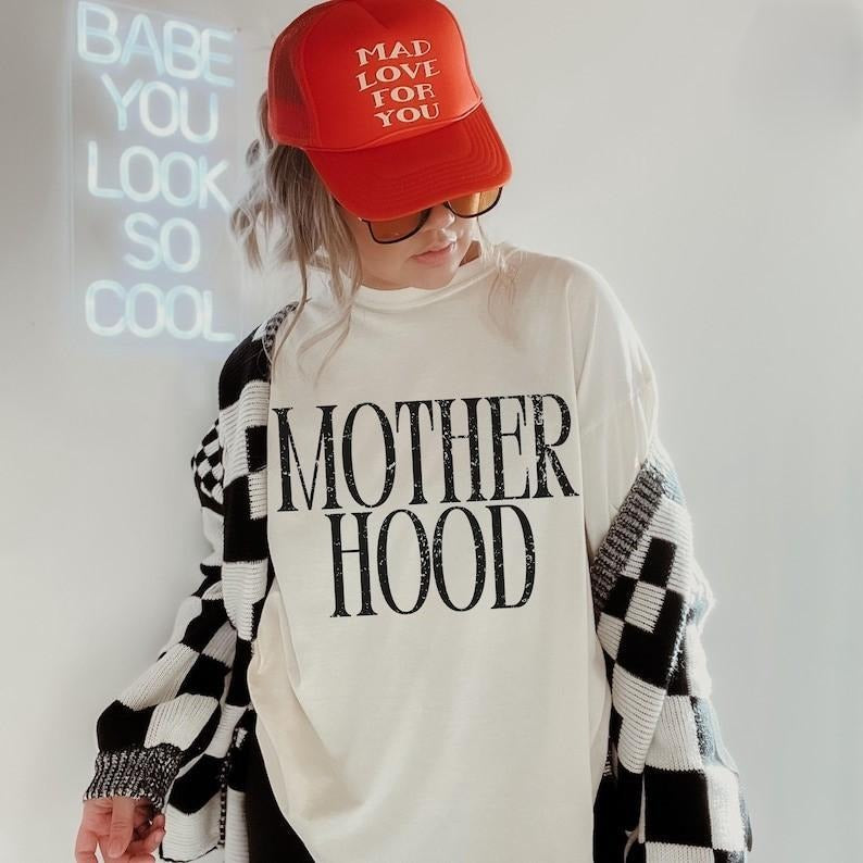 Mother Hood Tshirt, Trendy Mama Shirt, Mom Life Tee, Graphic Mom T-shirt, Motherhood T Shirt, Cool Mom Club Top...