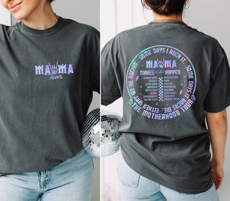 Motherhood Shirt, Some Days I Rock It Shirt, Mama Lighting Bold Shirt, Mama Funny Tour Shirt,Mother's Day Funny  T-shirt,...
