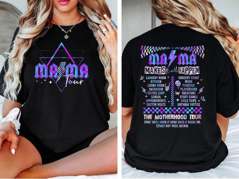 Motherhood T shirt, Some Days I Rock It Shirt, Retro Mama Rock Tour Shirt, Mother's Day Funny  T-shirt, sweater and...