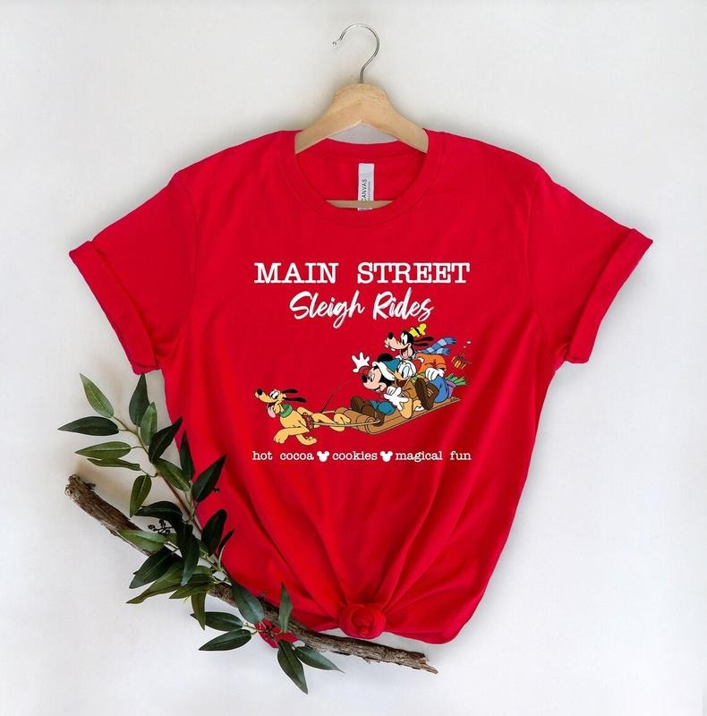 Mouse Christmas Tshirt Sweatshirt, Mouse Shirt, Main Street Christmas Shirt Hoodie | HypeCrazeTee.com