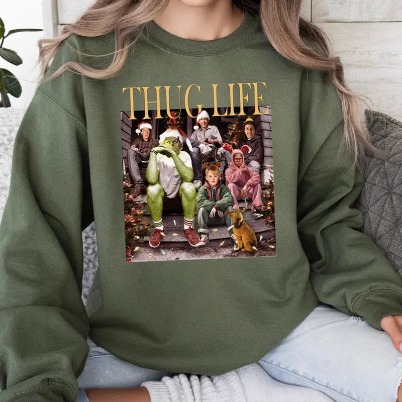 Movie Stars Retro Sweatshirt, Christmas Gift, Season Christmas Friends Shirt, Xmas Movie Shirt, Friends Christmas Movie...