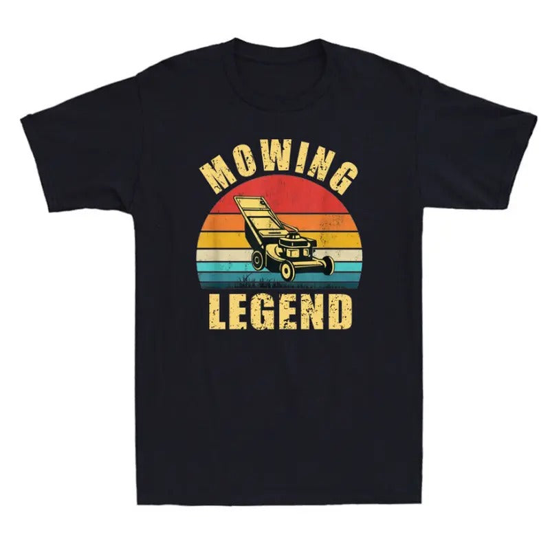 Mowing Legend Funny Mower Landscaper Landscaping Birthday Gift Vintage T-Shirt Hoodie, Sweatshirt | HypeCrazeTee.com