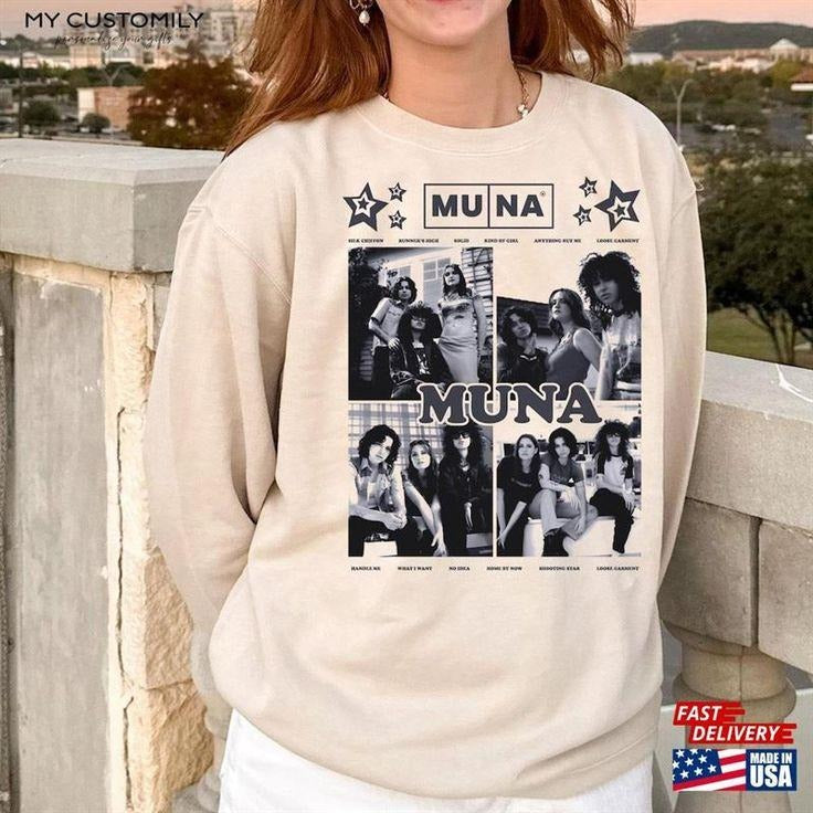 Muna Band Tour 2023 Crewneck, Life T-Shirt for Fans Hoodie, Sweatshirt | HypeCrazeTee.com