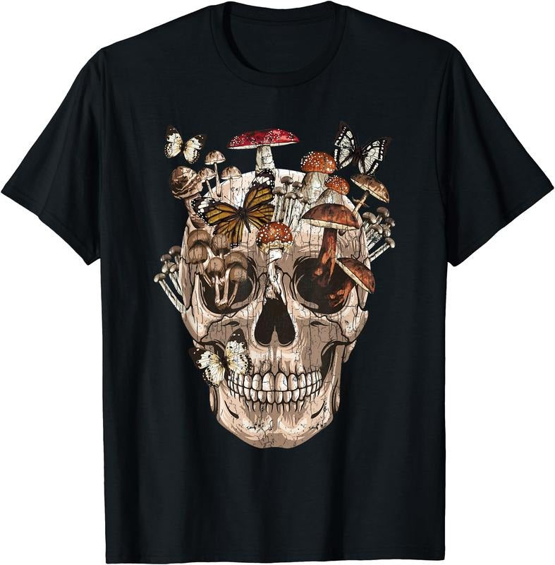 Mushroom Clothing Mushroom Collector Mushroom Skull Collecting Gift T-Shirt Hoodie, Sweatshirt | HypeCrazeTee.com