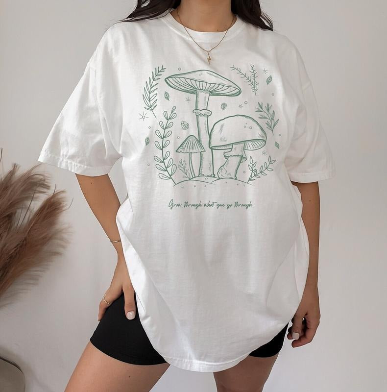 Mushroom Shirt, Cottagecore Sweatshirt, Goblincore Clothing, Alt Clothing, Indie Sweater, Mushroom Women's T-Shirt,...