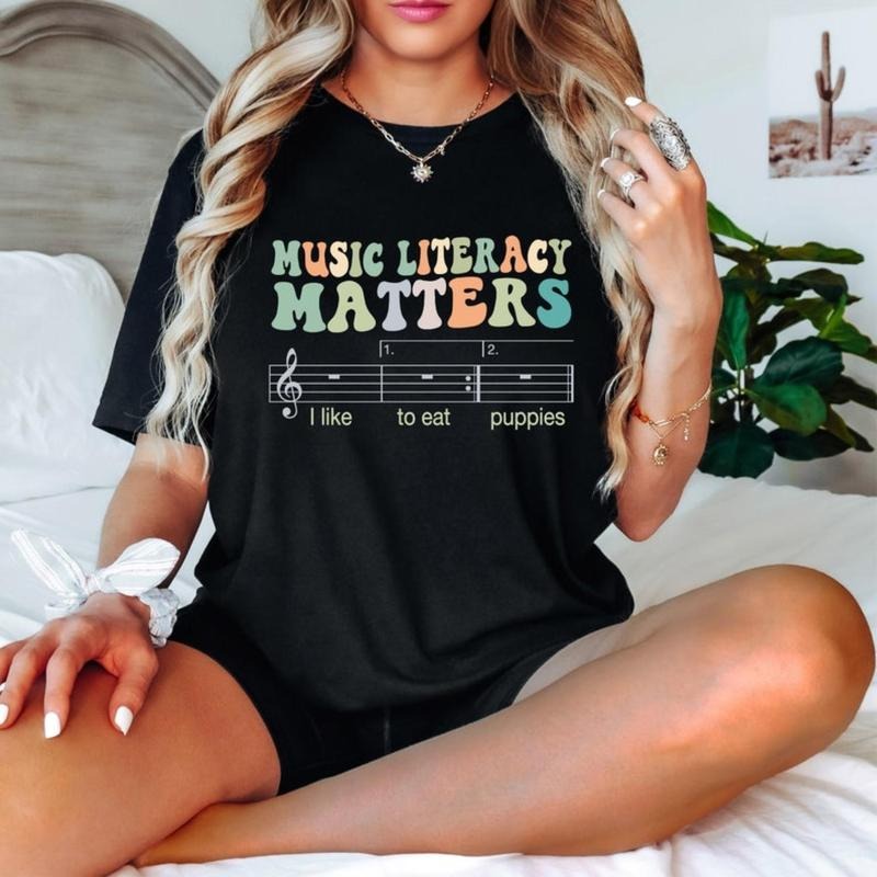 Music Literacy T-Shirt, I Like to Eat Puppies, Musician Gift Hoodie, Sweatshirt | HypeCrazeTee.com