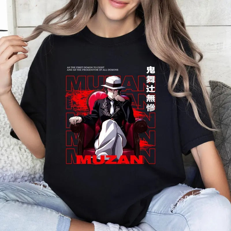 Muzan DM Anime Lover Shirt Crewneck Hoodie Comfort Cotton Sweatshirt | HypeCrazeTee.com