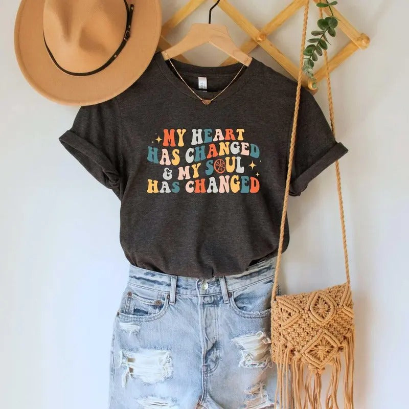 My Heart Has Changed And My Soul Changed Shirt, Orange Juice Shirt, Gift for Her, Preppy Clothes, Womens Crewneck, Trendy...