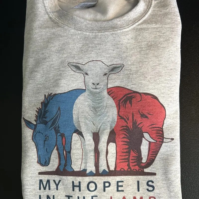 My Hope Is In The Lamb Christian Sweatshirt T-Shirts, Hoodie | HypeCrazeTee.com