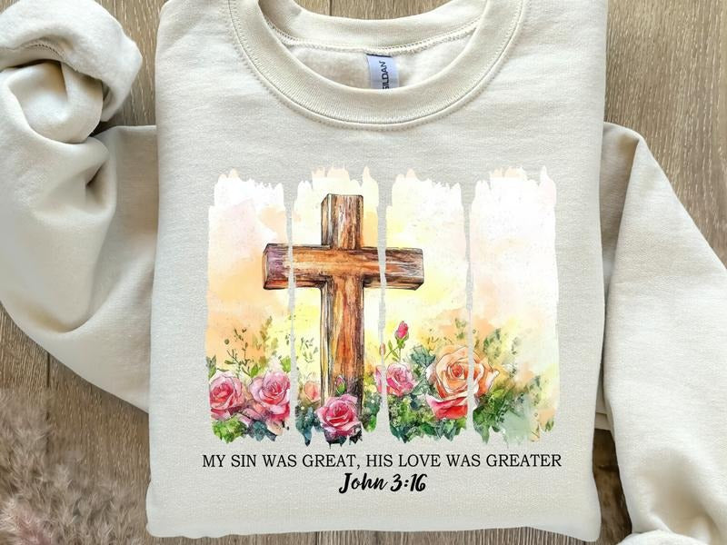 My Sin Was Great, But His Love Was Greater DTF Transfers - THIS IS NOT A SHIRT Hoodie, Sweatshirt | HypeCrazeTee.com