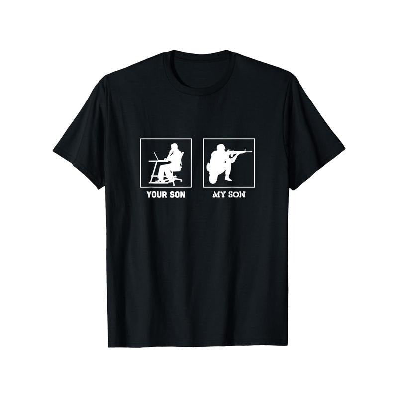 My Son Your Son Military Soldier Service T-Shirt Armed Forces Day T-shirtPure Cotton Gift For Men Women Dad Mom and...