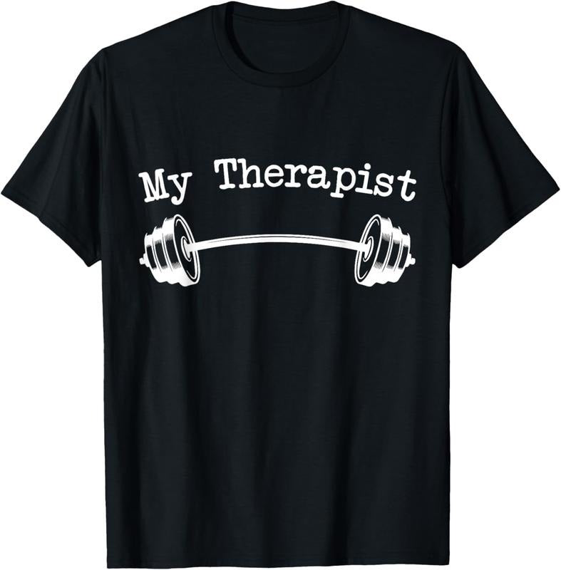 My Therapist (Barbell) Funny Workout Weight Lifting Tshirts T-Shirt Hoodie, Sweatshirt | HypeCrazeTee.com