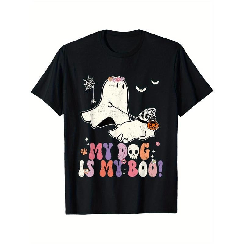 My dog is my puppet dog pumpkin funny ghost Halloween T-shirt Made in USA Hoodie, Sweatshirt | HypeCrazeTee.com
