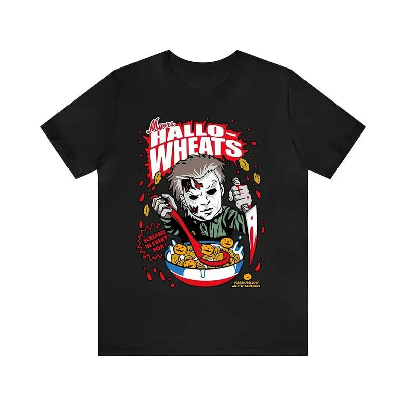 Myers Hallo-Wheats Halloween T-Shirt, Cotton Shirt, Funny Sc4ry T-Shirts, Movie For Men And Women Unisex Stylish Hoodie,...