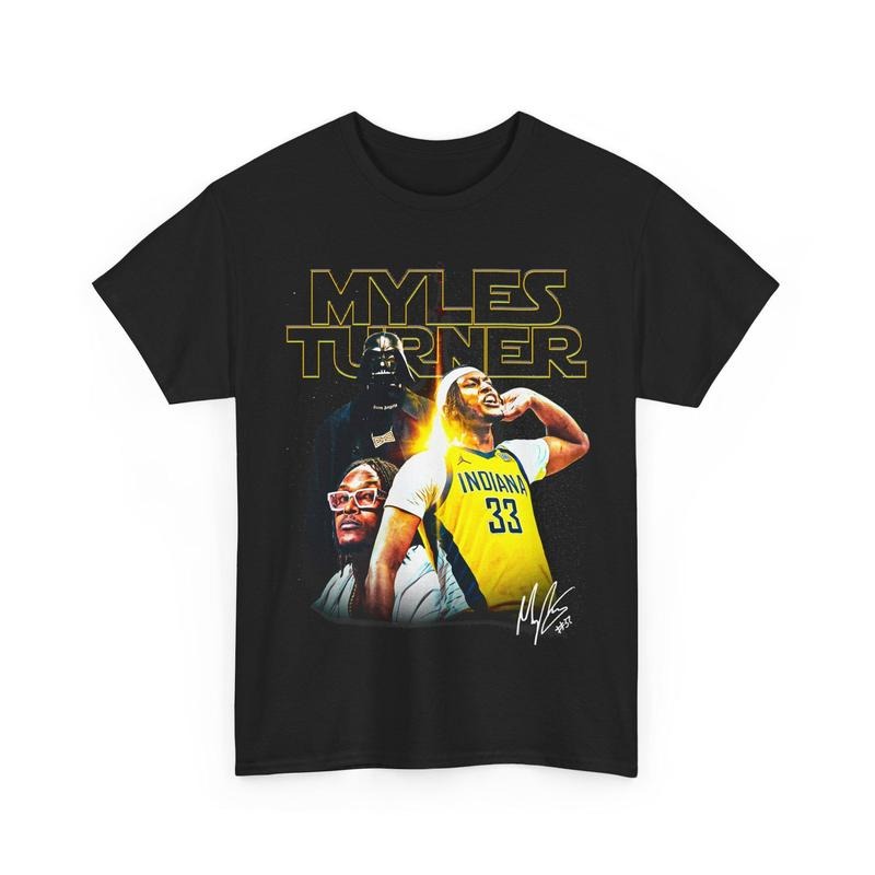 Myles Turner Inspired Graphic Tee, 100% Cotton Unisex T-Shirt, Gift For Fan Hoodie, Sweatshirt | HypeCrazeTee.com