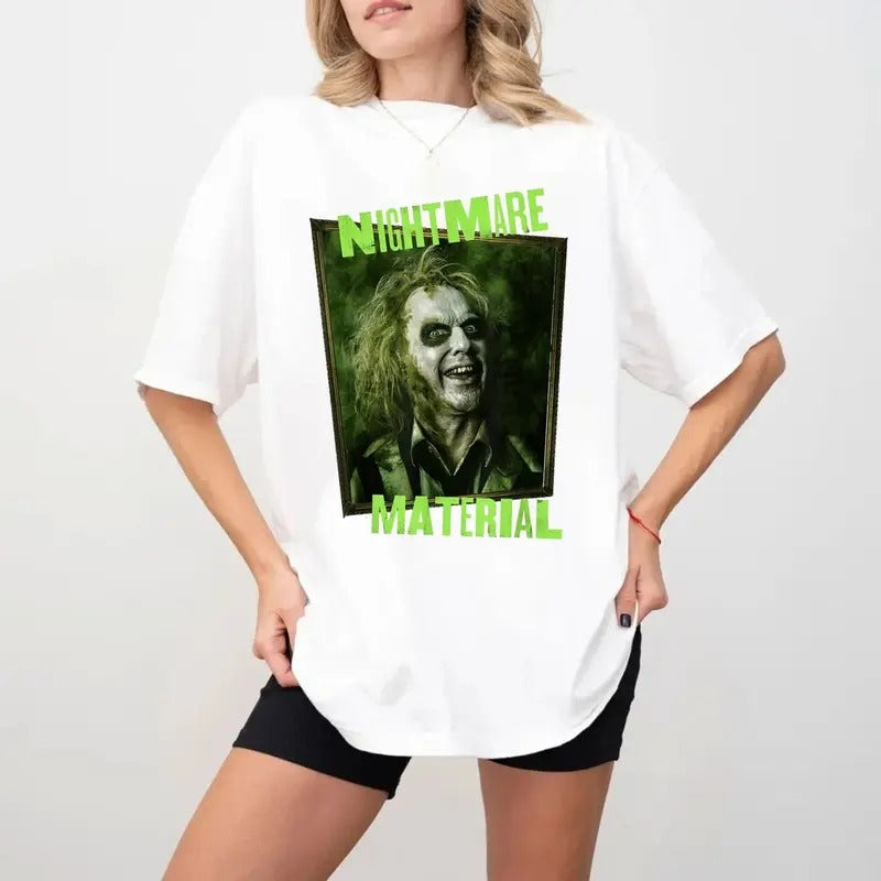 N3ver Trust The Liv1ng Tshirt, Halloween Be3tle Movies Shirt, Betelgeuse Shirt, Retro Horror Characters, Unisex Short...