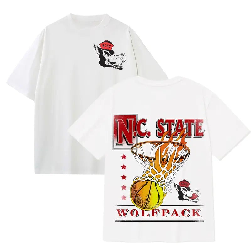 NC State Wolfpack basketball hoop shirt football shirt Hoodie, Sweatshirt | HypeCrazeTee.com