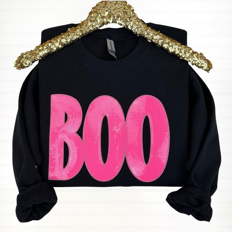 NEON Boo Patch Sweatshirt T-Shirts, Hoodie | HypeCrazeTee.com