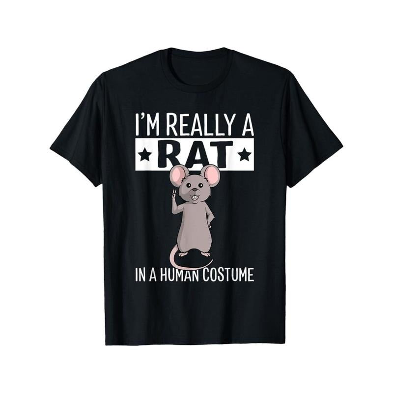 NEW LIMITED I'm Really A Rat In A Human Costume Halloween Funny T-Shirt Made in USA Hoodie, Sweatshirt | HypeCrazeTee.com
