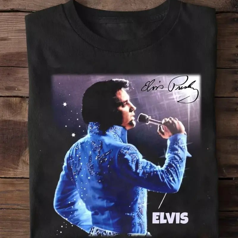 NEW Rare Elvis Presley Shirt Elvis Signature Black All Size T-Shirt Hoodie, Sweatshirt | HypeCrazeTee.com