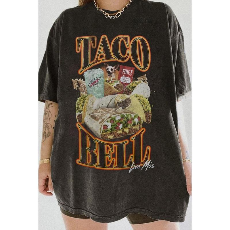 NEW SHIRT Taco Bell 90's Bootleg Tee For Women, man Hoodie, Sweatshirt | HypeCrazeTee.com