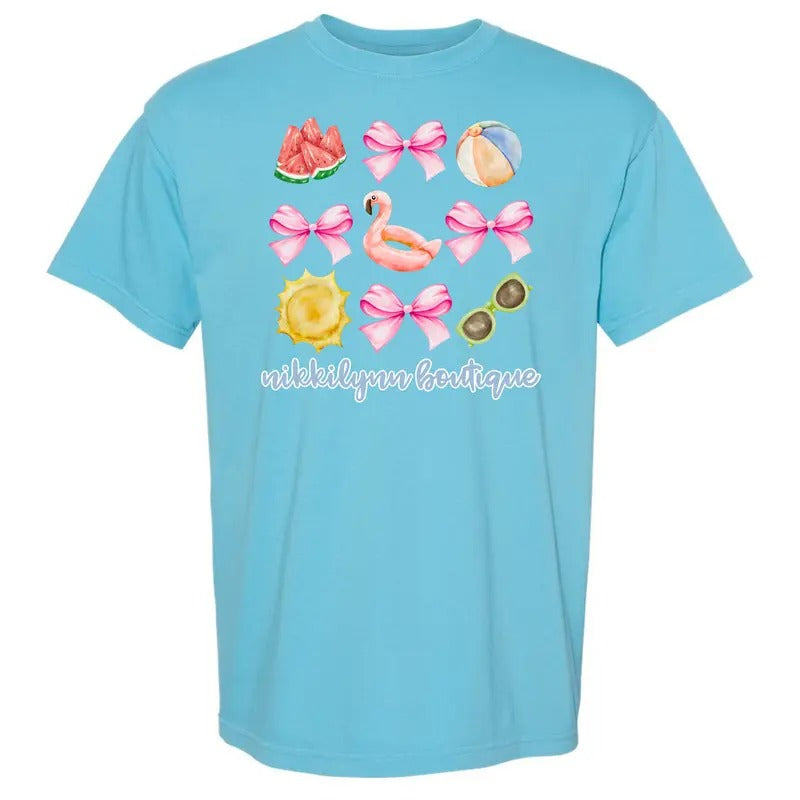 NLB Merch - Pool Day Coquette Collage Comfort Colors T-Shirt Hoodie, Sweatshirt | HypeCrazeTee.com