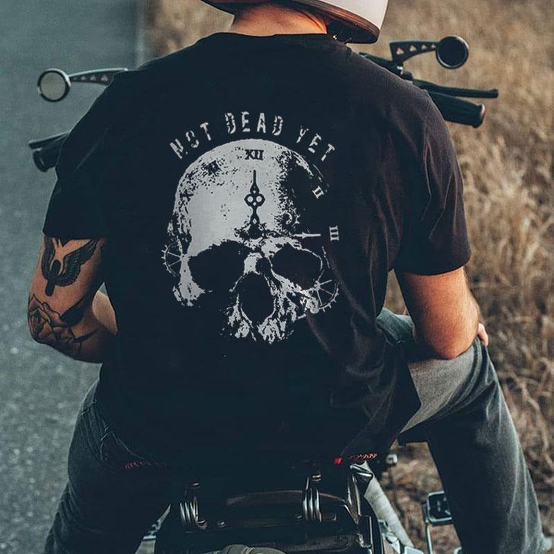 NOT DEAD YET Live Clock Casual Graphic Black Print T-shirt Hoodie, Sweatshirt | HypeCrazeTee.com