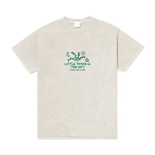 Other Side Store 'Little Thyme' Vintage Washed Tee - Cream