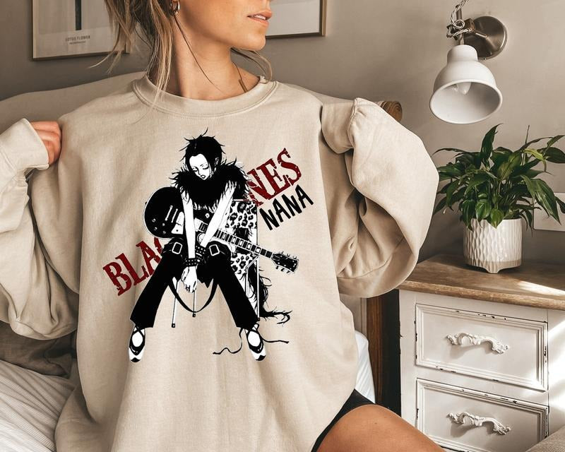 Nana Anime Black Stones Sweatshirt - Blast Anime Shirt, Nana Osaki, Trapnest Band, Manga Fan Gift Hoodie | HypeCrazeTee.com
