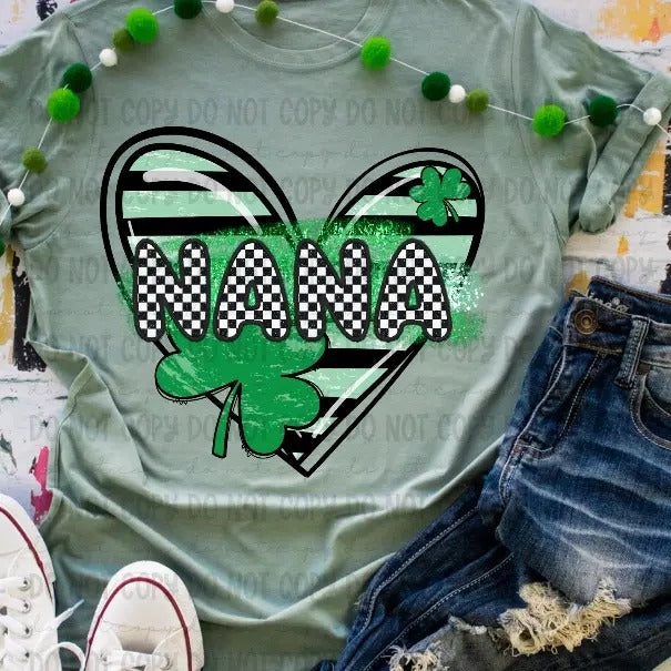 Nana Clover Heart DTF Transfers - THIS IS NOT A SHIRT Hoodie, Sweatshirt | HypeCrazeTee.com