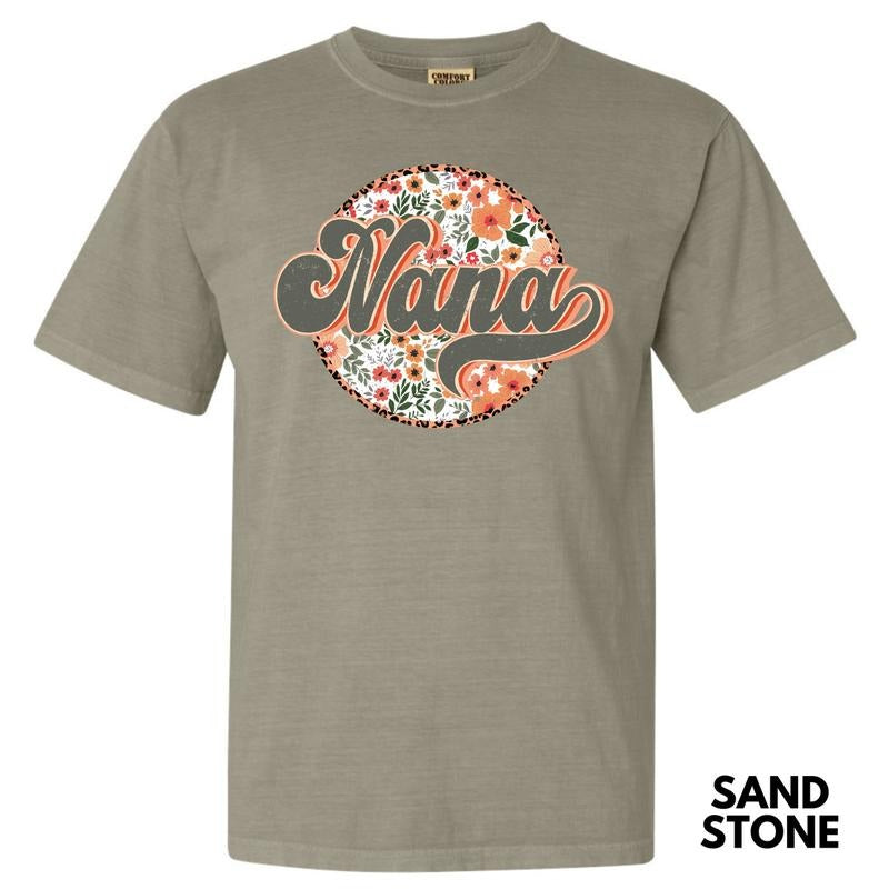Nana Flower Mix Comfort Colors T-Shirt 'NLB' Hoodie, Sweatshirt | HypeCrazeTee.com