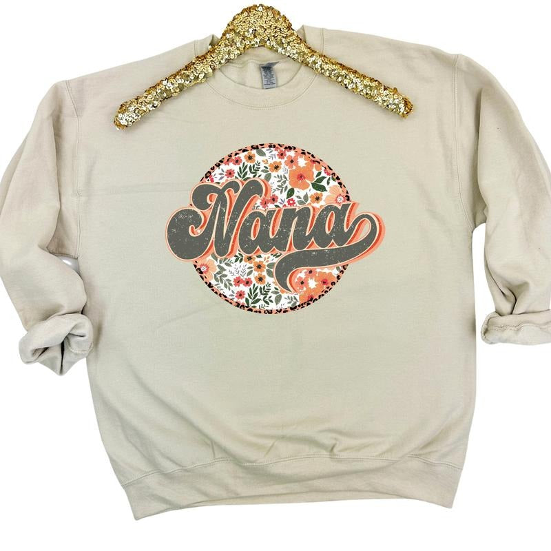 Nana Flower Mix Sweatshirt 'NLB' T-Shirts, Hoodie | HypeCrazeTee.com