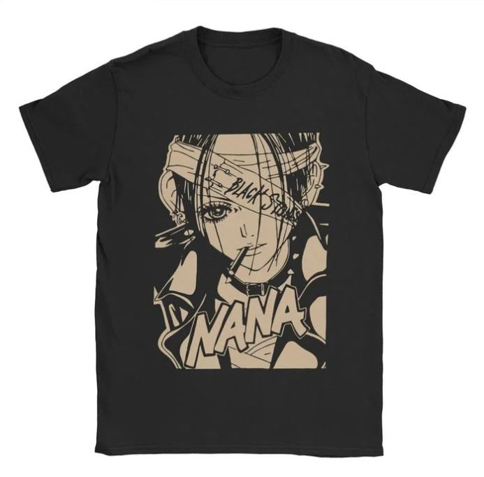 Nana Osaki Female Figure T-Shirt, Nana Manga Shirt, 90 s Styled Shirt Hiphop Vibes Y2K Aesthetic Throwback Classic Big...