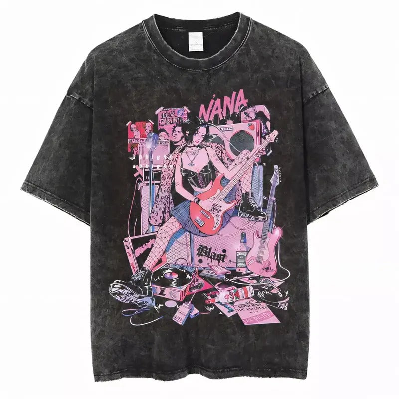 Nana T-shirt from Nana Anime - Unisex Retro Tee Black Stones Shirt Hoodie, Sweatshirt | HypeCrazeTee.com