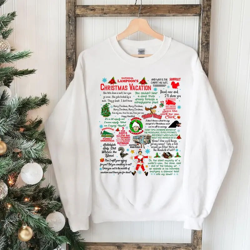 National Lampoon's Christmas Vacation Sweatshirt, Christmas Vacation Quotes, National Lampoons Vacation Hoodie Tee Unisex...