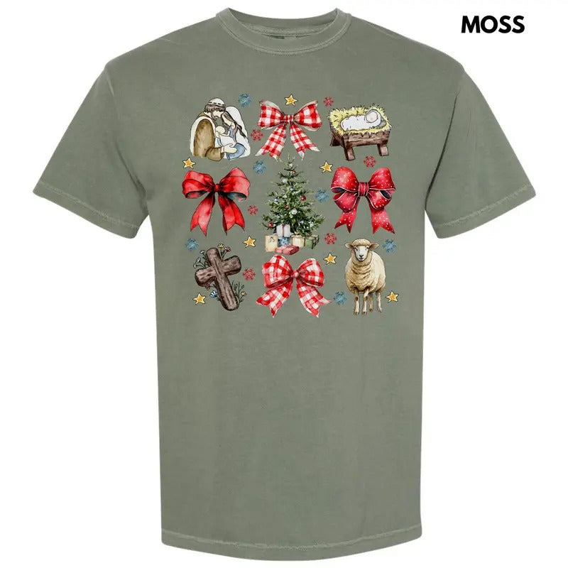 Nativity Coquette Collage Comfort Colors T-Shirt 'NLB' Hoodie, Sweatshirt | HypeCrazeTee.com