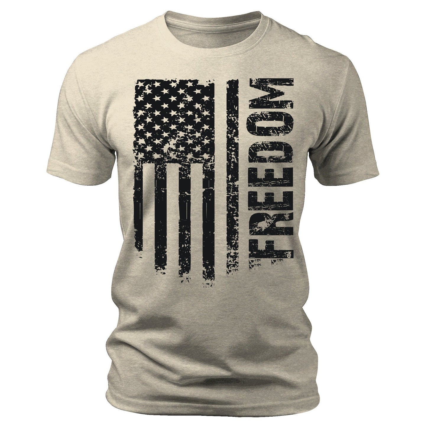 Men's Flag T-Shirts Patriotic Freedom Short Sleeve Crewneck Graphic Tees
