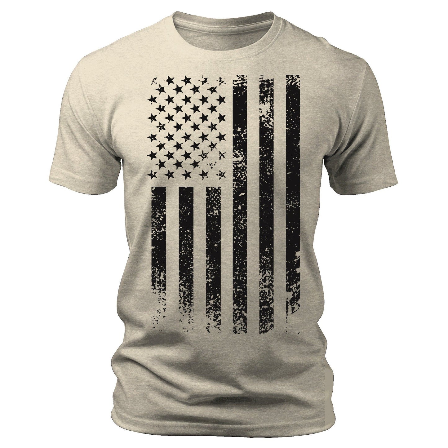 Men's Graphic T Shirts - Black Flag Patriotic Short Sleeve Crewneck Shirts