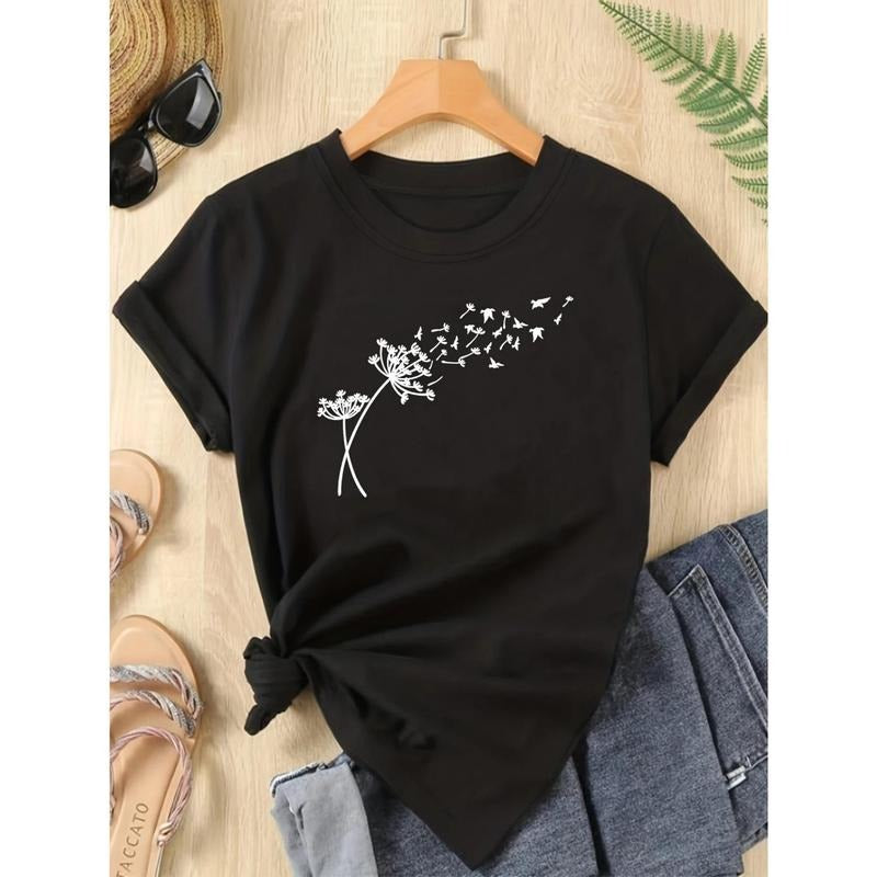 Nature - inspired and Serene T - Shirt: Delicate Dandelion Seed