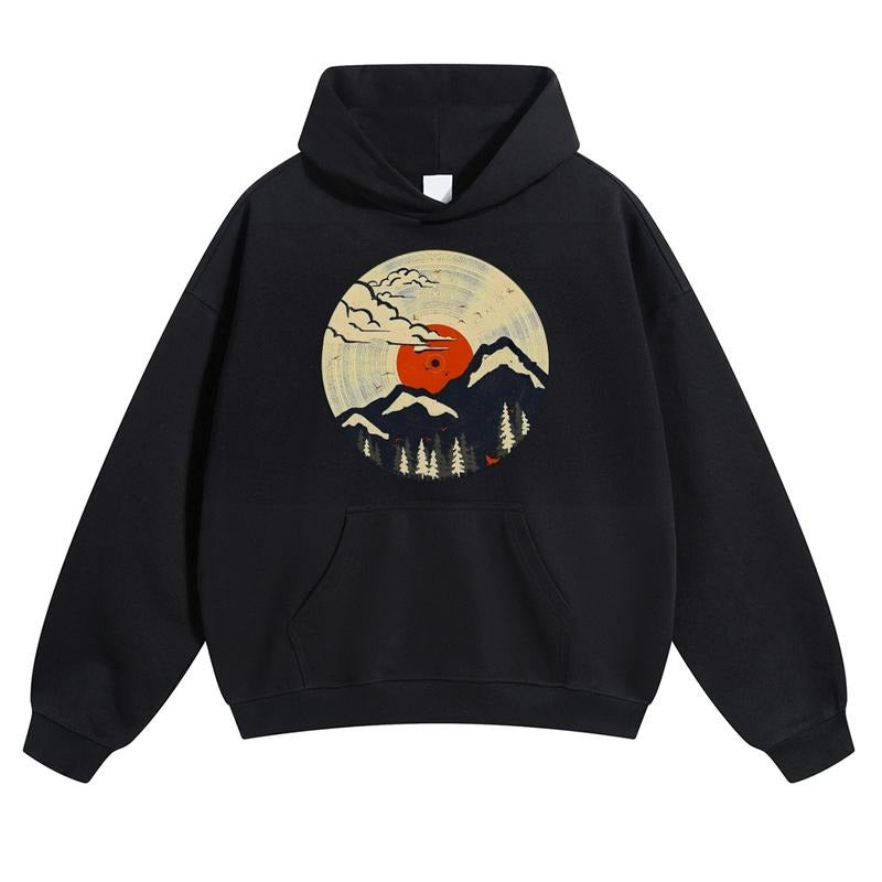 Nature Record Graphic Hoodies Fall Outfits Outfits Men Hoodies Men Vacation Outfits Sweater Longsleeveshirt Fall Outfit...