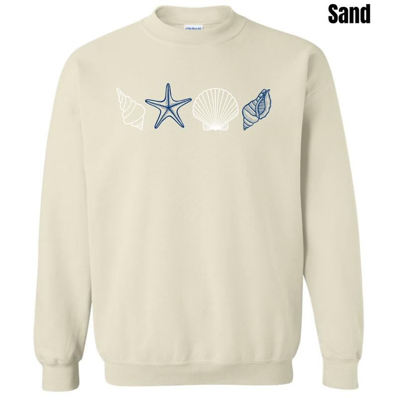 Nautical Shells Sweatshirt 'NLB' T-Shirts, Hoodie | HypeCrazeTee.com