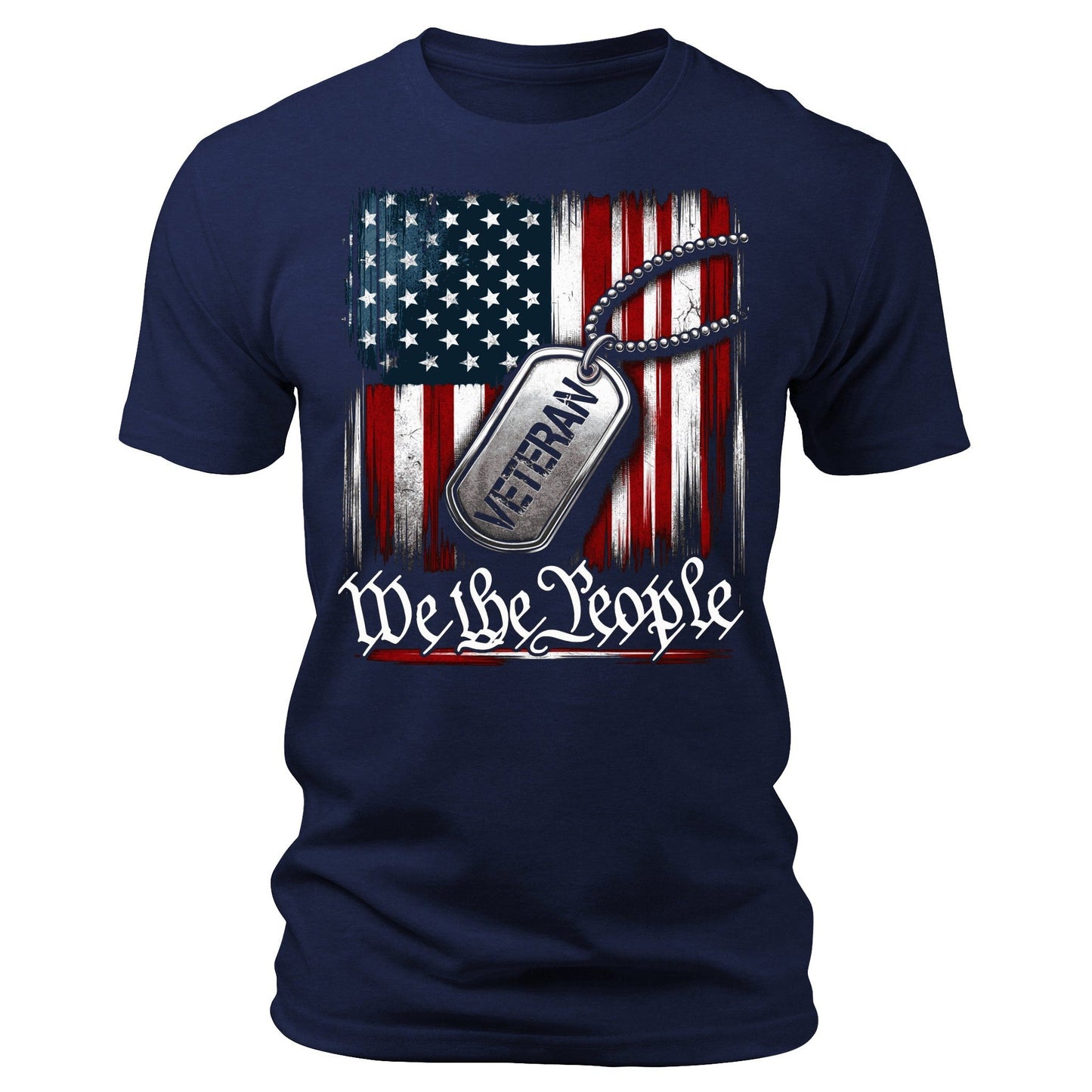 Men's We The People T-Shirts Veteran Patriotic Short Sleeve Crewneck Graphic Tees