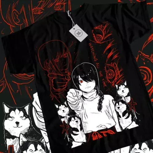 Nayuta T-shirt Chainsaw Man Denji Makima Denji Anime Manga Black Shirt All Size Hoodie, Sweatshirt | HypeCrazeTee.com