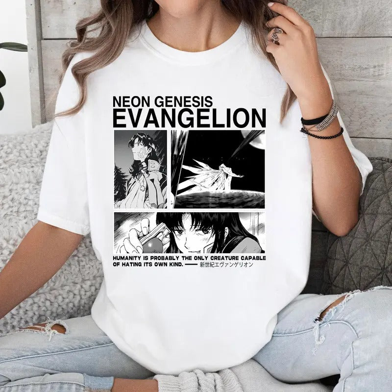Neon Genesis Evangelion Ayanami Rei Anime Lover Shirt Crewneck Hoodie Comfort Cotton Sweatshirt | HypeCrazeTee.com