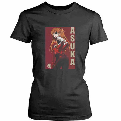 Neon Genesis Evangelion Asuka Langley Soryu Anime Womens T-Shirt Tee