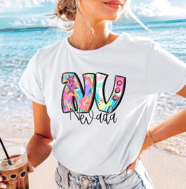 Nevada Neon Splash DTF Transfers - THIS IS NOT A SHIRT Hoodie, Sweatshirt | HypeCrazeTee.com